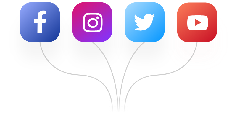 Platforms which socialays app connect –Facebook, Instagram and Youtube